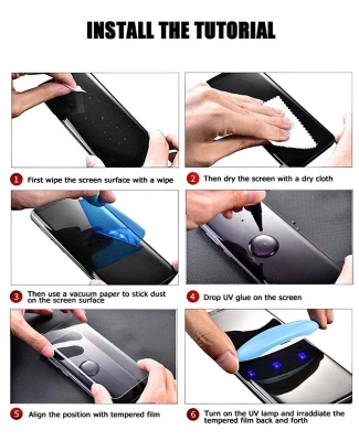Picture of For Motorola Edge 40 One Minute UV Glass Light Adhesive Full Glue Curved Glass Screen Protector Transparent