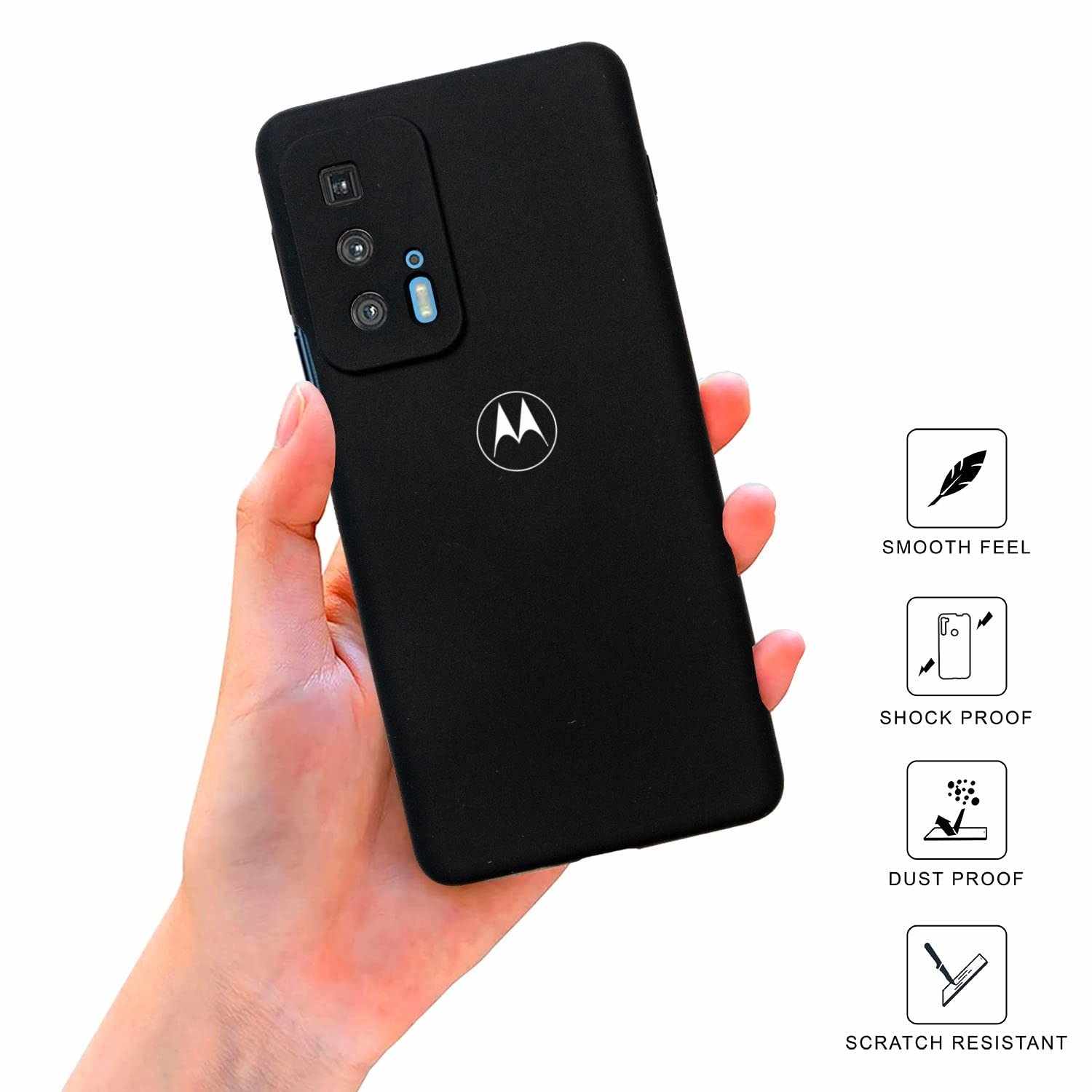 Picture of For Motorola Edge 20 Pro Soft Case Smooth Environmentally Friendly Round Edge Camera Bumper Protective Silicone Back Cover Phone Cases for Edge 20 Pro