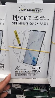 Picture of vivo X100 5G (A+ GRADE) Premium UV Tempered Glass Screen Protector Curved with Liquid Glue and UV Light -Transparent Clear