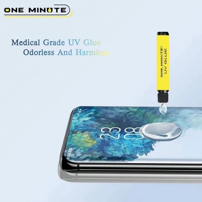 Picture of For Samsung Galaxy S22 Ultra 5G One Minute UV Glass Light Adhesive Full Glue Curved Glass Screen Protector Transparent