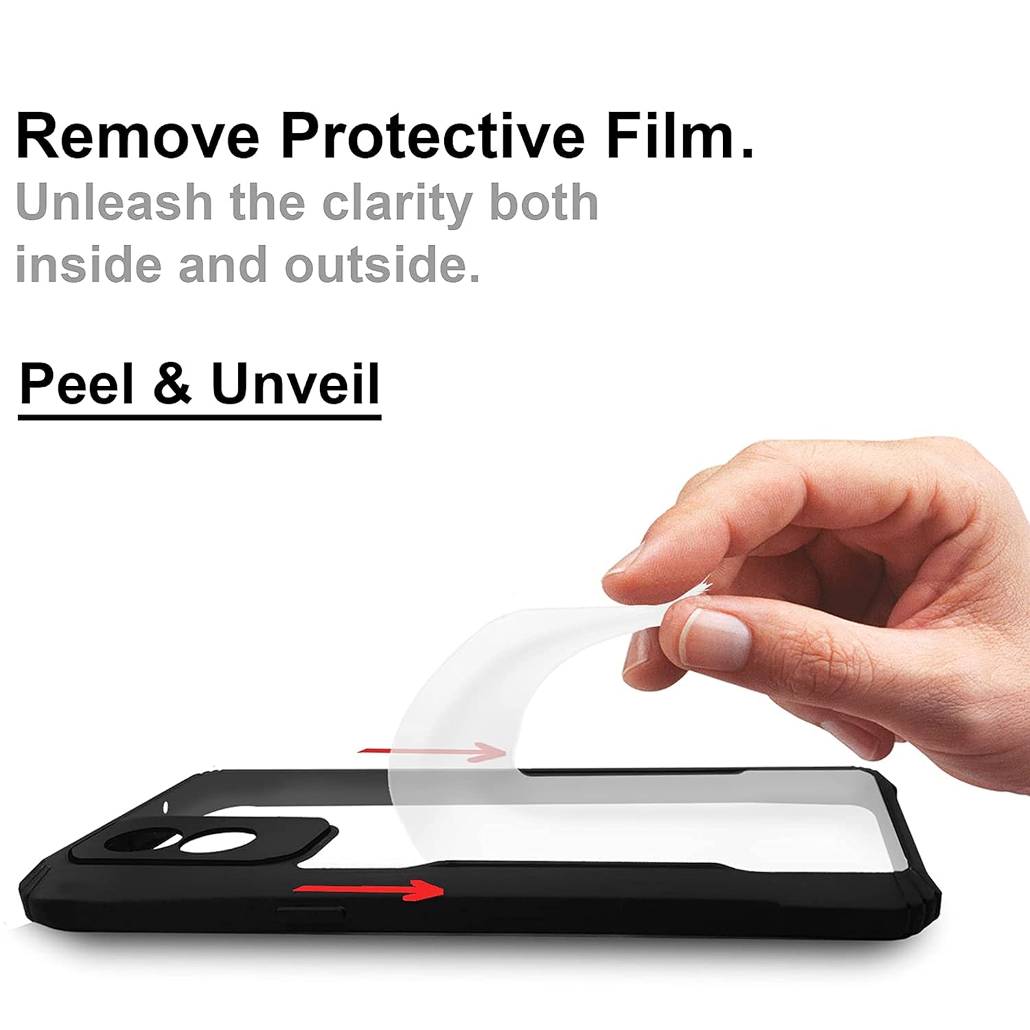Picture of For Realme C61 Edge-Reinforced Shockproof Cushion Back Clear Hybrid Transparent Hard Cover Casing