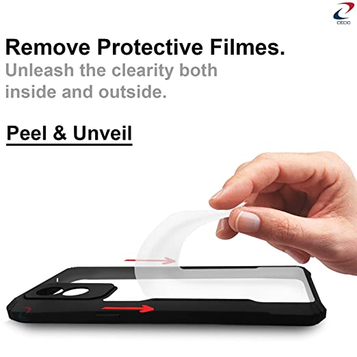 Picture of For Vivo X70 5G Edge-Reinforced Shockproof Cushion Back Clear Hybrid Transparent Hard Cover Casing