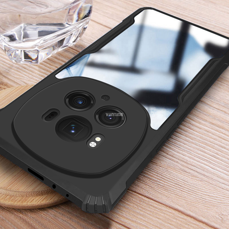 Picture of For Honor Magic6 Pro 5G Transparent Black Shockproof Camera Protective Premium Quality Back Cover