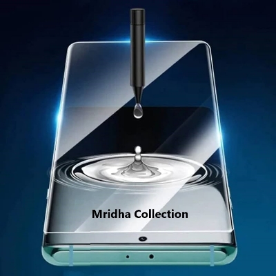 Picture of OnePlus 7 Pro (A+ GRADE) Premium UV Tempered Glass Screen Protector Curved with Liquid Glue and UV Light -Transparent Clear