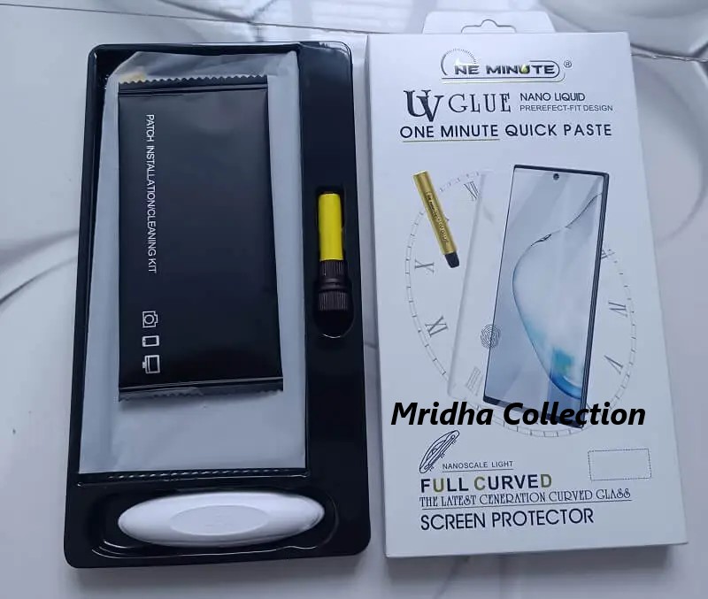 Picture of Motorola Edge (A+ GRADE) Premium UV Tempered Glass Screen Protector Curved with Liquid Glue and UV Light -Transparent Clear