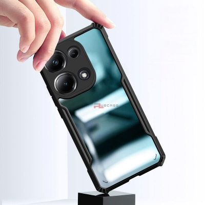 Picture of for Xiaomi Poco M6 Pro 4G Case Air Cushion Hard Clear Shockproof Back Cover