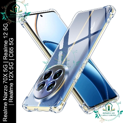 Picture of Transparent back cover For Realme Narzo 70X 5G | Realme 12 5G | Realme 12X 5G | Realme C65 5G Luxury transparent Protect Back Cover Soft Case
