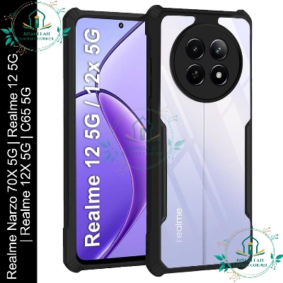 Picture of For realme 12 5G / realme 12x Phone Case Camera protection Liquid Silicone Soft Gel Rubber Shockproof Phone Case Back Cover