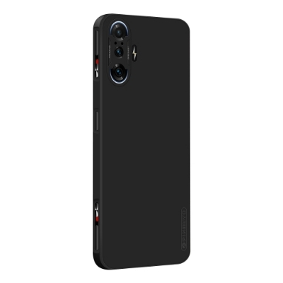 Picture of Liquid Silicon Phone cases Black-Blue for Xiaomi Redmi k40 Gaming /POCO F3 GT Liquid Silicon Mobile Back Case Soft Silicone Phone Cover