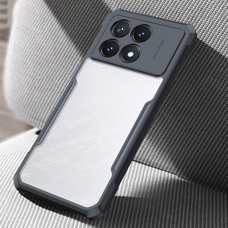Picture of For Redmi K70 Pro K70E Case Transparent Protector with Soft Frame and Hard Armor Shell for Redmi K70E K70 Pro Back Cover