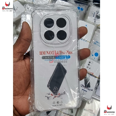 Picture of Xiaomi Redmi Note 14 Pro+  Protective Airbag Bumper Transparent Back Side Clear Phone Case For Xiaomi Redmi Note 14 Pro Plus Back Cover