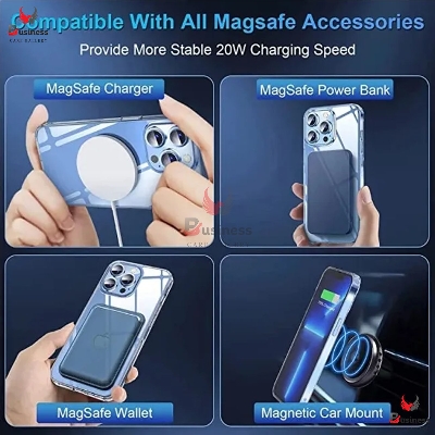Picture of For Iphone 16 Pro Max  Series Magsafe Magnetic Wireless Charging Case Premium Quality Transparent Cover