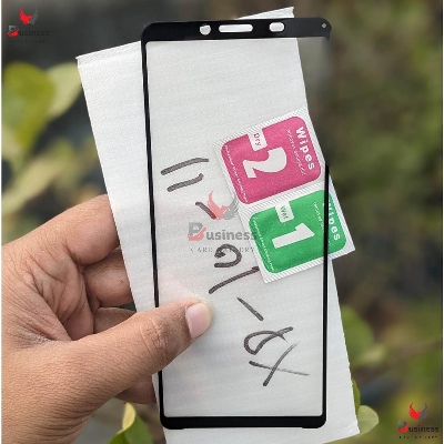 Picture of Full Tempered Glass for Sony Xperia 10 ii Full Adhesive Premium Quality Ultra Clear Anti-Scratch Anti-Oil Stain Screen Protector Edge Full Screen Coverage Glass Protector