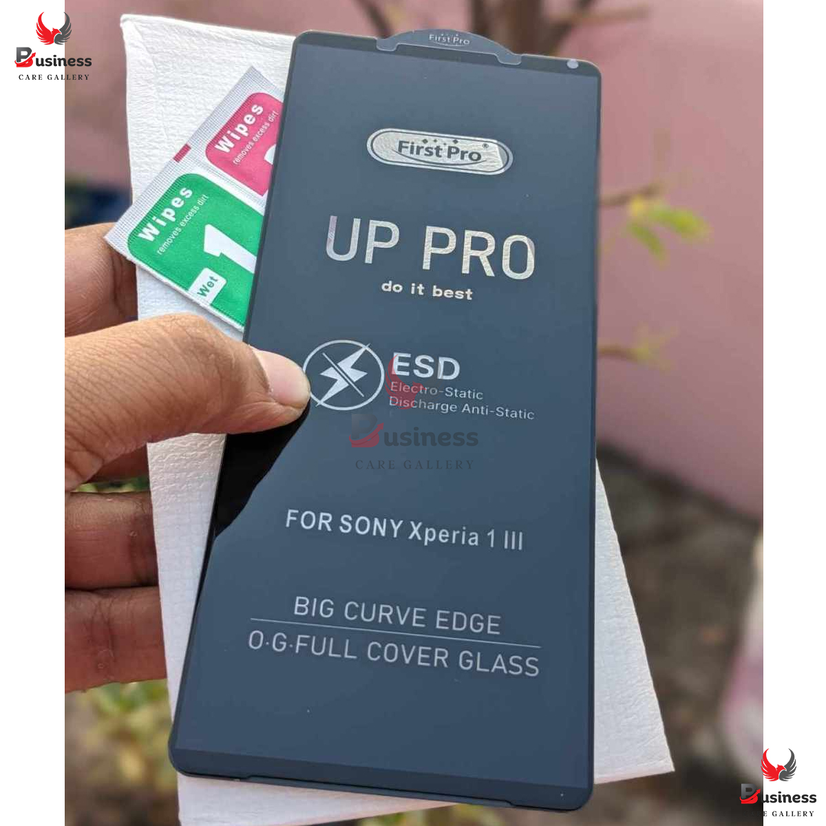 Picture of Full Tempered Glass for Sony Xperia 10 ii Full Adhesive Premium Quality Ultra Clear Anti-Scratch Anti-Oil Stain Screen Protector Edge Full Screen Coverage Glass Protector
