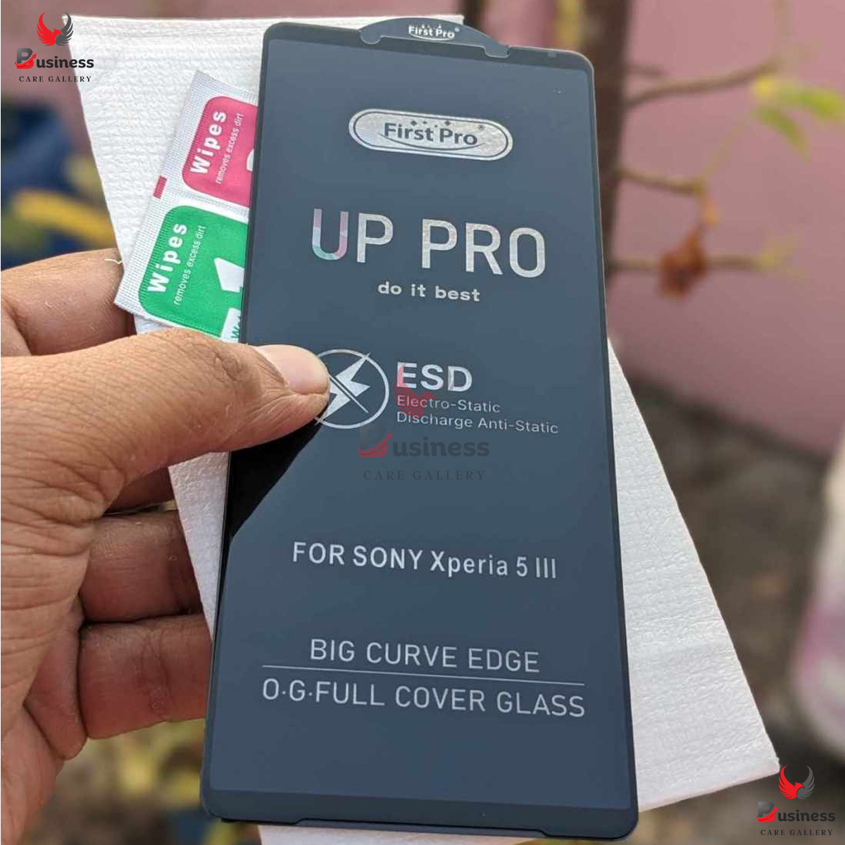 Picture of Full Tempered Glass for Sony Xperia 10 ii Full Adhesive Premium Quality Ultra Clear Anti-Scratch Anti-Oil Stain Screen Protector Edge Full Screen Coverage Glass Protector