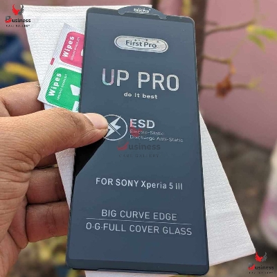 Picture of Edge To Edge Tempered Glass For Sony Xperia 1 Mark 3 (Premium UP PRO Branded Glass With Camera Cut) (Pack of 1)