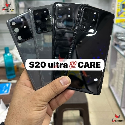 Picture of Backshell Replacement For Samsung Galaxy S20 Ultra SM-G988 Back Glass Replacement Cover With Camera Lens & Adhesive - Repair Part