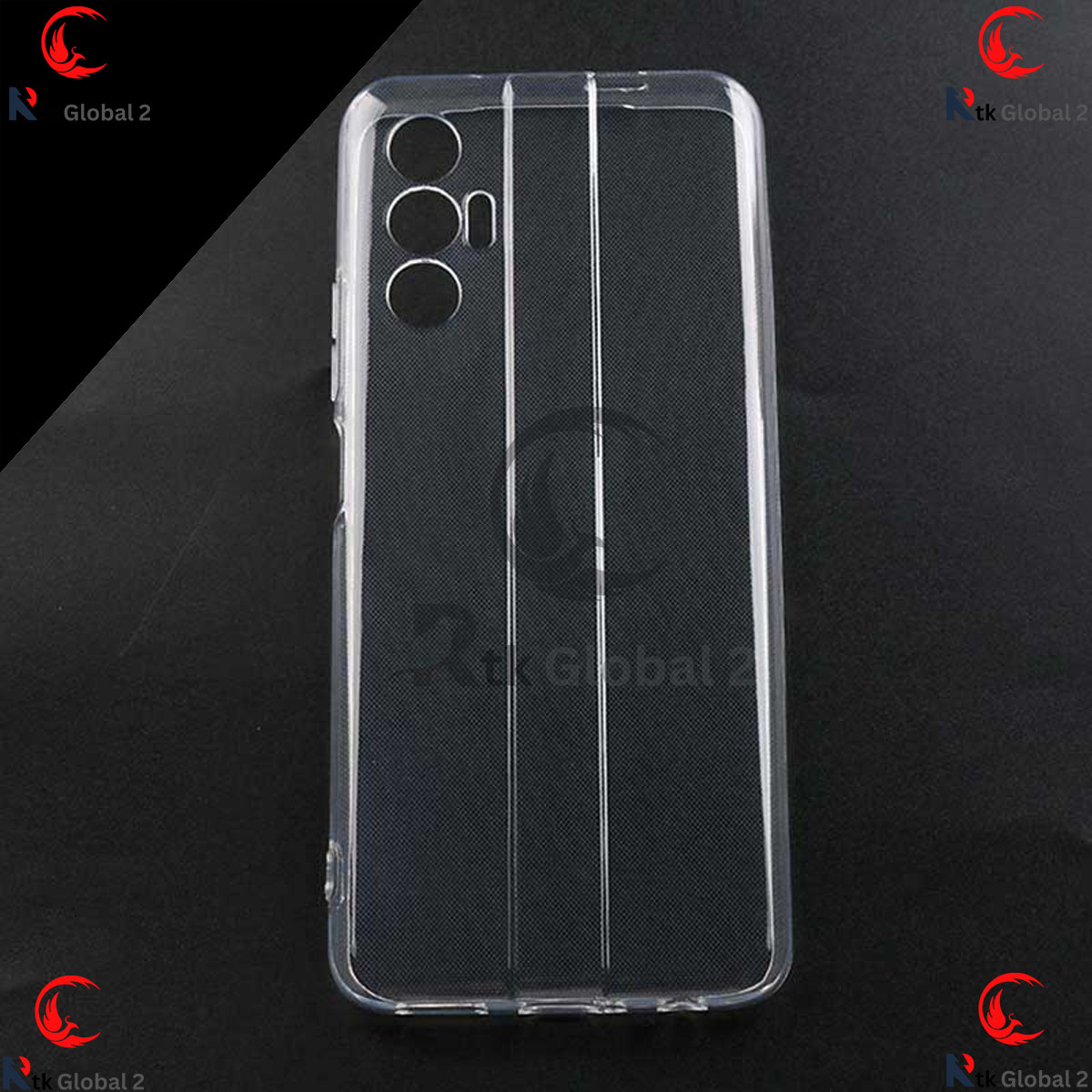 Picture of For Tecno Pova 3 Global Silicone Airbag cover Shockproof Transparent Protective Clear Back Cover TPU Case