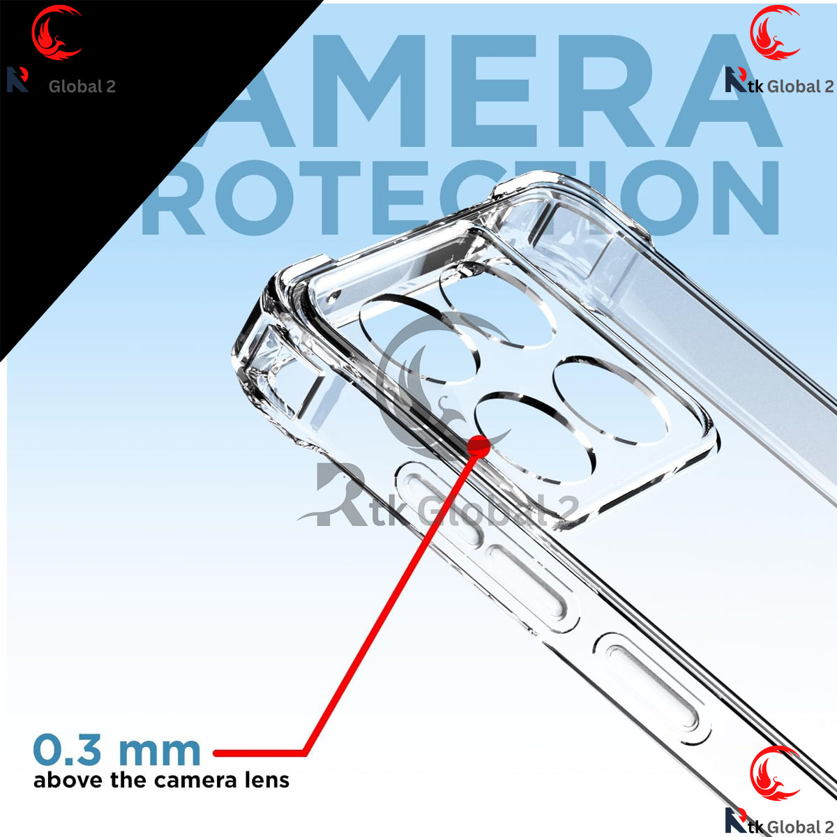 Picture of For Tecno Pova 6 Neo 5G Silicone Airbag cover Shockproof Transparent Protective Clear Back Cover TPU Case