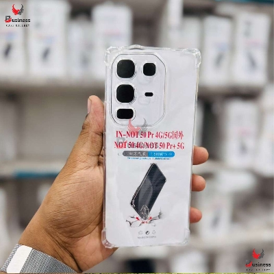 Picture of For Infinix Note 50 Pro 4G/5G / Note 50 4G / Note 50 Pro Plus + 5G Airbag cover Shockproof Transparent Protective Clear Back Cover TPU Case