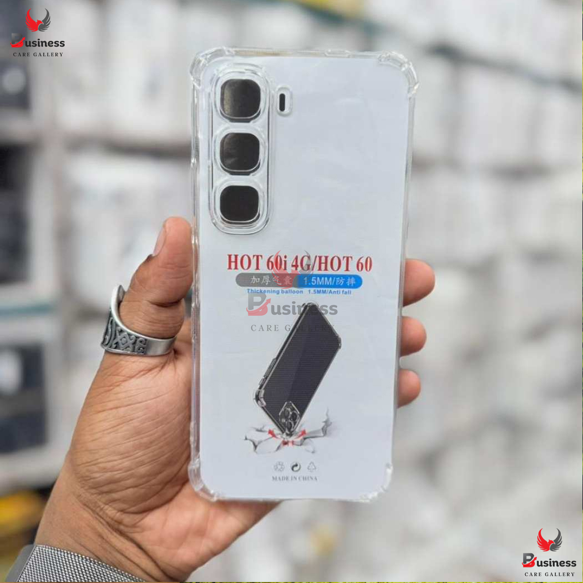 Picture of For Infinix Hot 60i 4G / Hot 60 Airbag cover Shockproof Transparent Protective Clear Back Cover TPU Case