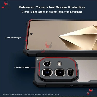Picture of For Realme C65 4g Xunddu Shockproof TPU Bumper Clear Acrylic Mobile Phone Case Back Cover