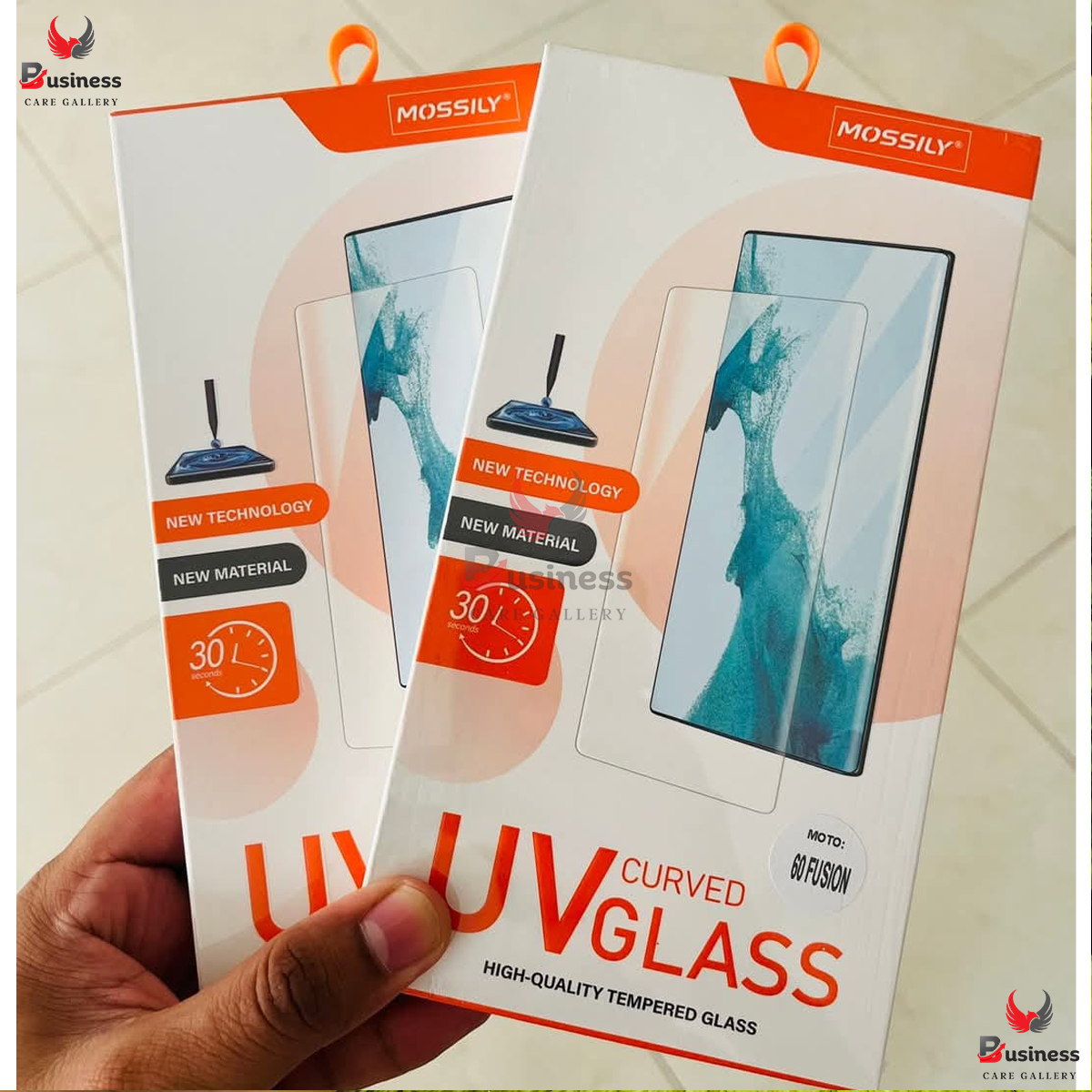 Picture of Motorola Edge 60 PRO Mossily UV Glue Curved Tempered Glass Screen Protector For Motorola Edge60 Pro Gorilla Glass Protector With Easy Installation Full Kit