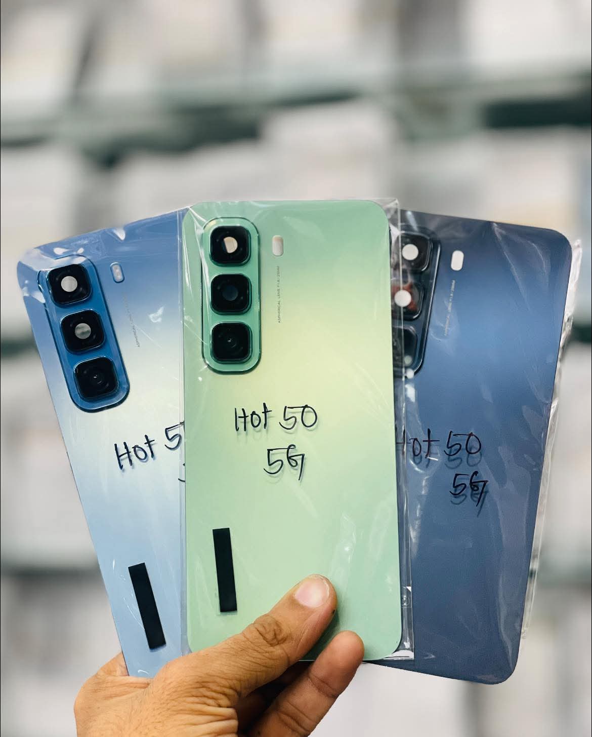 Picture of For Infinix HOT 50 5G Back Panel Housing + Camera Glass Back shell Replacement Spare Parts