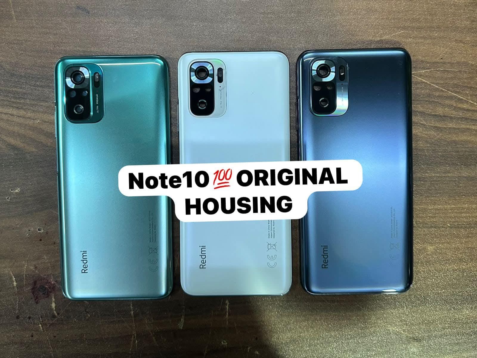 Picture of For Redmi Note 10 Side Frame + Back Panel Housing + Camera Glass Back shell Replacement Spare Parts