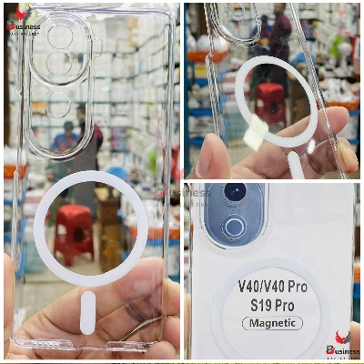 Picture of Anti Yellowing Magsafe Back Cover For Motorola Edge 50 Pro Back Case Non-yellowing Transparent Crystal Clear (Transparent, Hard Case) Anti Yellowing For Motorola Edge 50 Pro Stylus Clear Hard Case