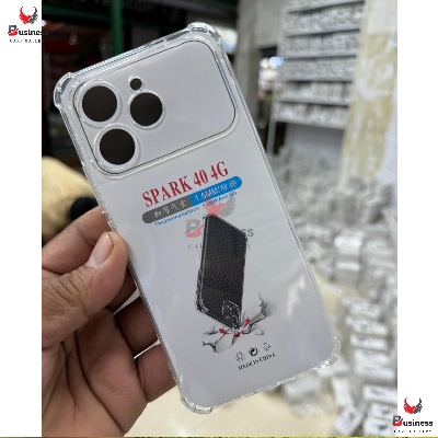 Picture of For Tecno Spark 40 4G Case Soft Transparent Plating Antioxidant Clear