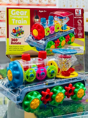 Picture of Concept Train Electric Transparent Gear Train Universal Walking Train Colorful Lights Musical Toys Children's Phone Toy Toys For Babies