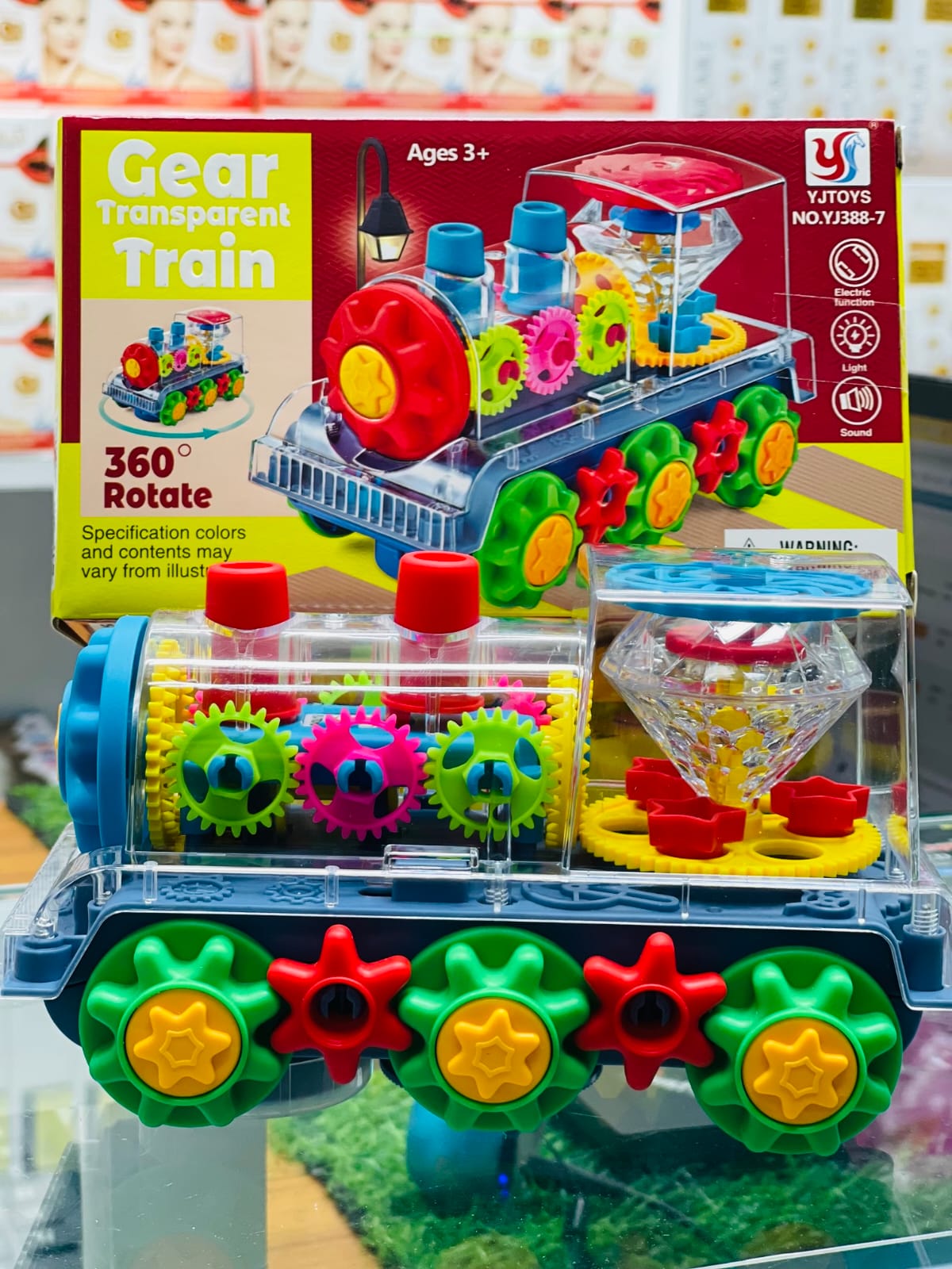 Picture of Concept Train Electric Transparent Gear Train Universal Walking Train Colorful Lights Musical Toys Children's Phone Toy Toys For Babies