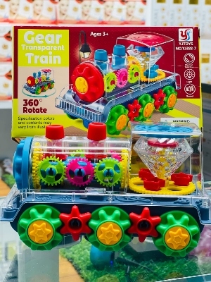 Picture of Concept Train Electric Transparent Gear Train Universal Walking Train Colorful Lights Musical Toys Children's Phone Toy Toys For Babies