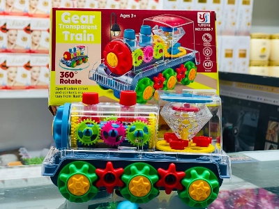 Picture of Concept Train Electric Transparent Gear Train Universal Walking Train Colorful Lights Musical Toys Children's Phone Toy Toys For Babies