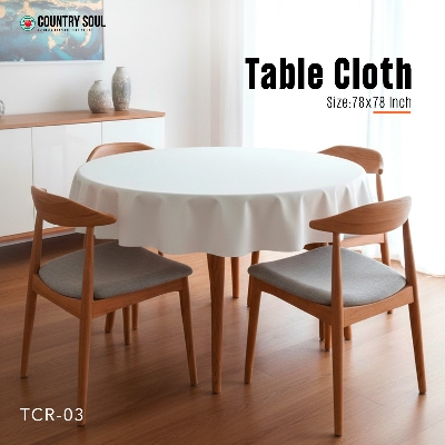 Picture of Country Soul Round Table Cloth–78x78 Inch Green Table Cloths/ Cover (Model TCR-1/2/3)-1Pcs