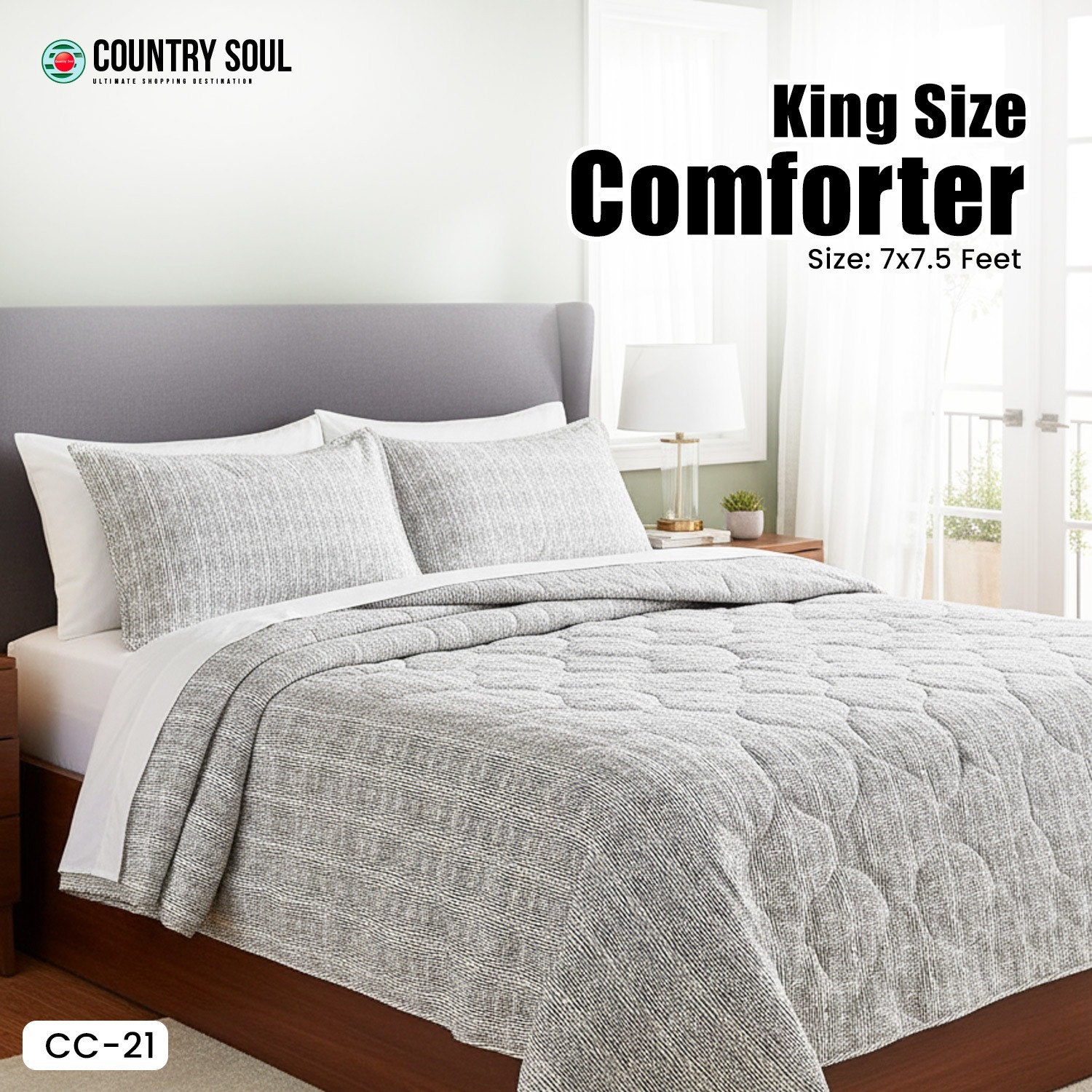 Picture of Country Soul Chinise Microfiber King Size Comforter 7 Feet By 7.5 Feet Super Soft