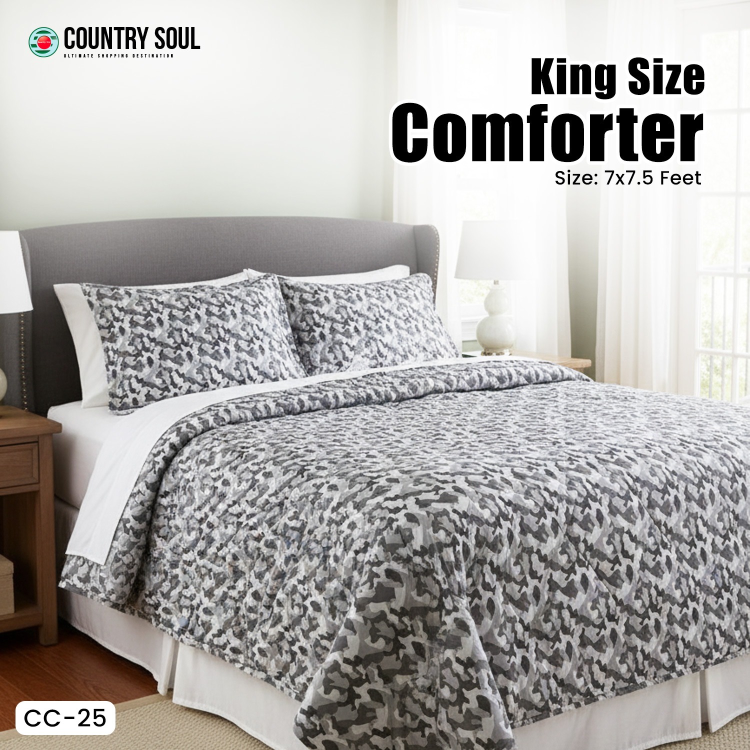 Picture of Country Soul Chinise Microfiber King Size Comforter 7 Feet By 7.5 Feet Super Soft