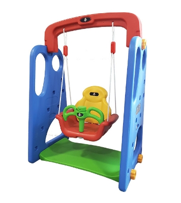 Picture of Elephant Dolna Swing Easy Set Up Playset for Indoor Outdoor Backyard, Easy to Store, Safe Toy for Toddler, KidsPremium Kids Plastic Slide – Indoor & Outdoor Baby Slider | Durable & Safe Children Playground Toy