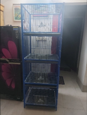 Picture of 1-8 Floor Nut System Folding Cage Made by 13no. Wire With plastic coded on China Model Pigeon Cage Each Floor Size Select Before order Premium Folding Pigeon Cage – 24×18×14 Inches | Plastic Coated Wire, Easy Transport & Durable Quality Cash On Delivery A