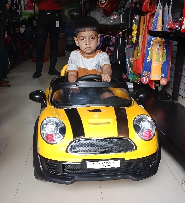 Picture of Kids Electric BMW Style Ride-On Car with Remote Control, Rechargeable Battery, Mic, Bluetooth Music, LED Lights, Music & Safety Seat – Luxury Children Toy Car
