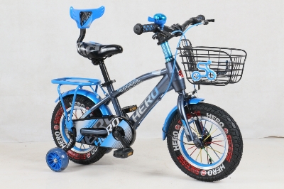 Picture of 12 Inch Boys Bicycle with Back Seat Carrier, Front Basket, Full Wheel Mudguard & Chain Protector – Durable & Safe City Cycle for Kids and Teenagers