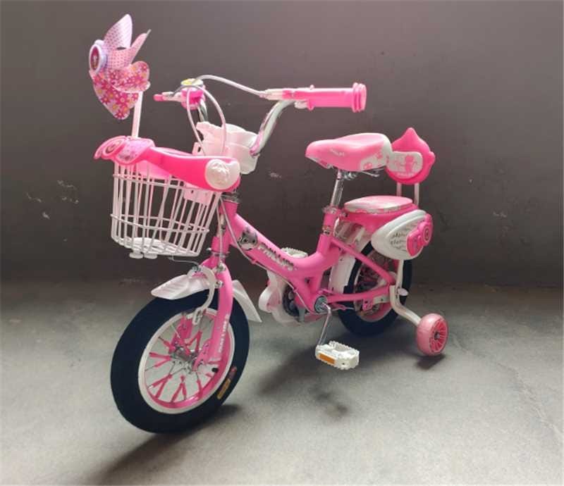 Picture of 12 Inch Ladies / Girls Bicycle with Back Seat Carrier, Front Basket, Full Wheel Mudguard & Chain Protector – Stylish & Safe Female Cycle