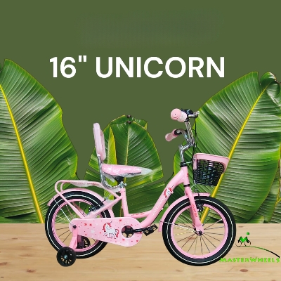 Picture of 16 Inch Ladies / Girls Bicycle with Back Seat Carrier, Front Basket, Full Wheel Mudguard & Chain Protector – Stylish & Safe Female Cycle