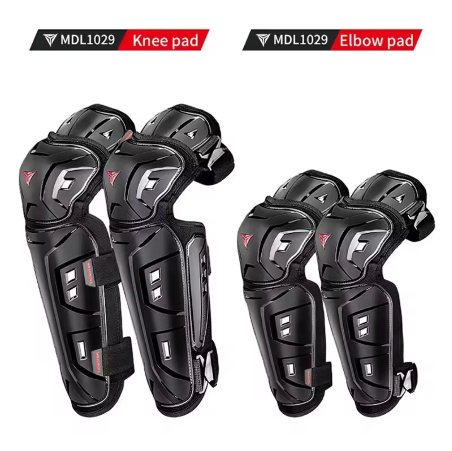Picture of Elbow Protector Motorcycle Knee Pads Set Motocross Knee Guard Protective Gear Motocross Elbow Pads+Knee Pads