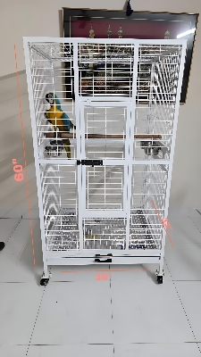 Picture of NeoStyle 153cm Large Bird Cage, Parrot Cage Parakeet Cage Bird Villa Macaw Cage with Play Top and Rolling Stand,Large Space Cage for Large Parrots