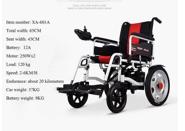 Picture of Electric Wheelchair Foldable Power Riding - Electric Wheelchair for Elderly， Disabled and Hemiplegic Patients