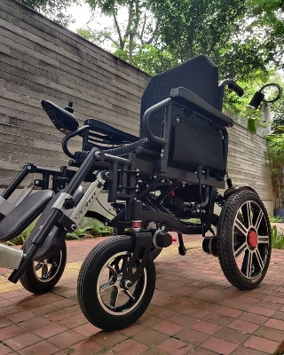 Picture of Electric Wheelchair Foldable Power Riding - Electric Wheelchair for Elderly， Disabled and Hemiplegic Patients