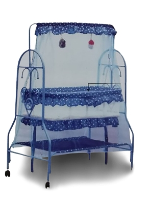 Picture of Dolna Bed For New Born Baby A Cozy Nest Cradle model no MS-3035 dolna bed with mosquito net Bacchader Dolna Baby Dolna