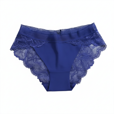 Picture of Women's Sexy Lace Panties Mid Waist Ice Silk Underwear Plus Size